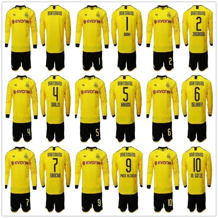 China Borussia Dortmund Soccer Jersey 2019 2020 Football Kit Top Shirt ...
